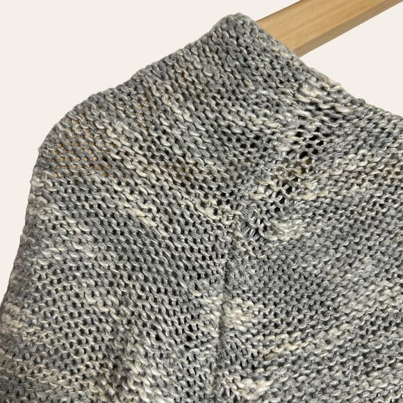 Anthropologie Sparrow Gray Cotton Linen Button Sweater Size XS - Picture 2 of 7